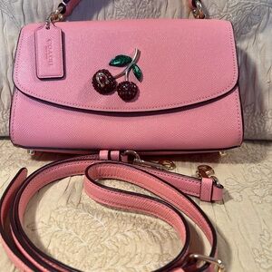 Coach Tilly Cherry Satchel Candy Pink 2way